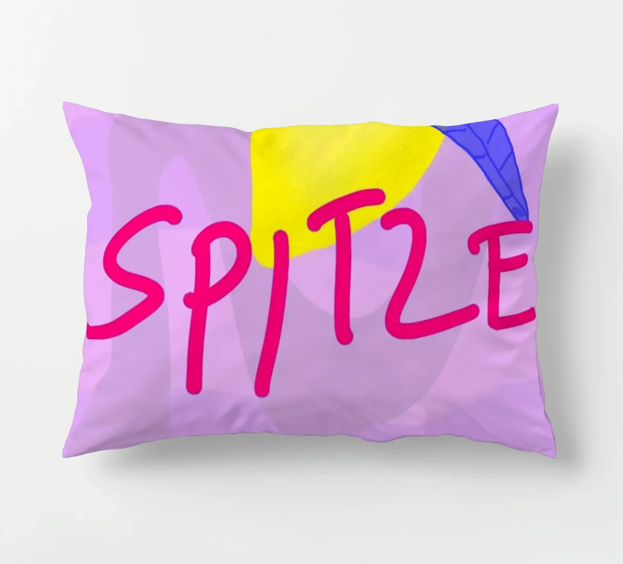 Spitzen Zitrone - pinke Schrift cuscino da wee-design