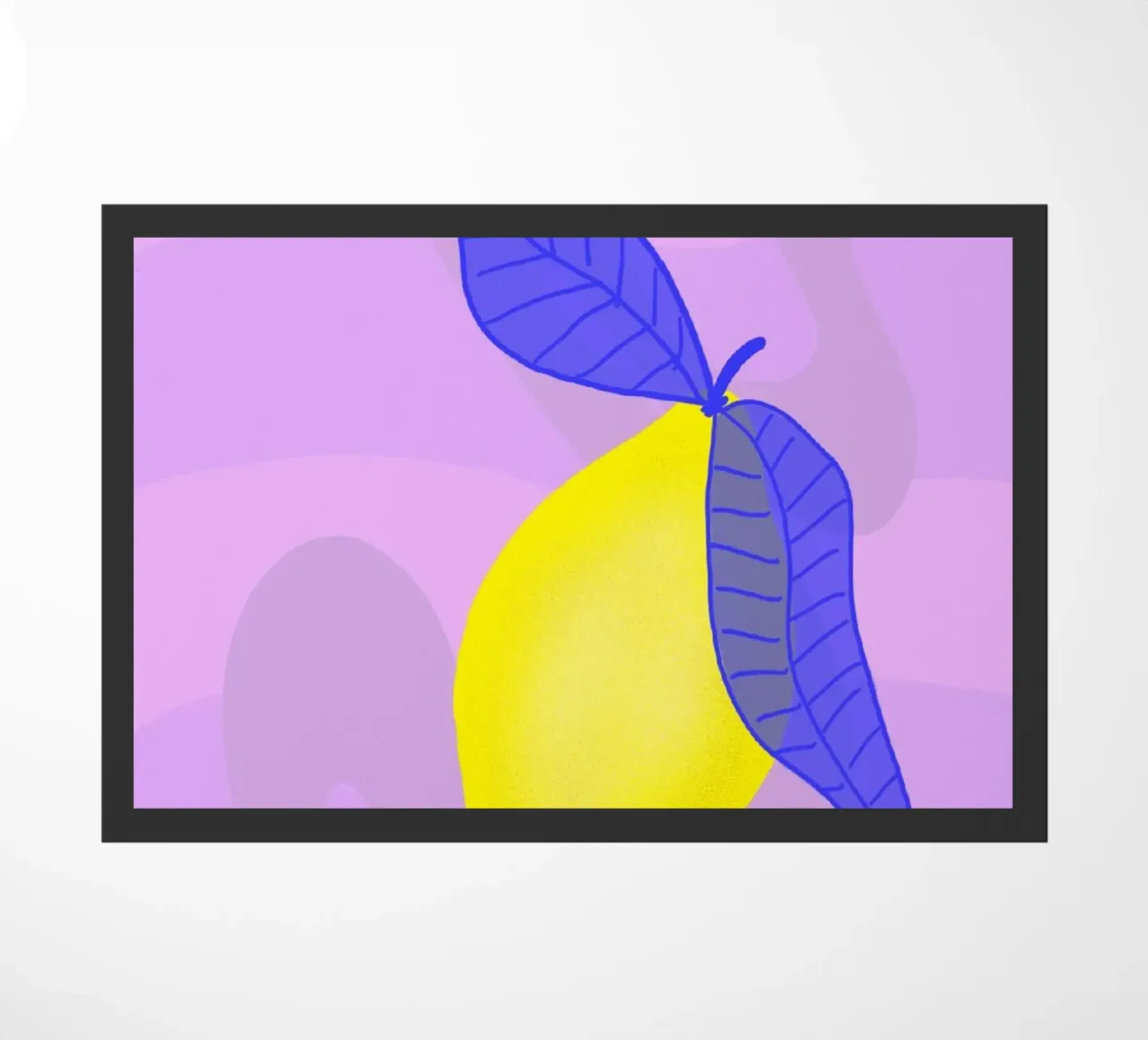 Spitzen Zitrone - pinke Schrift doormat by wee-design