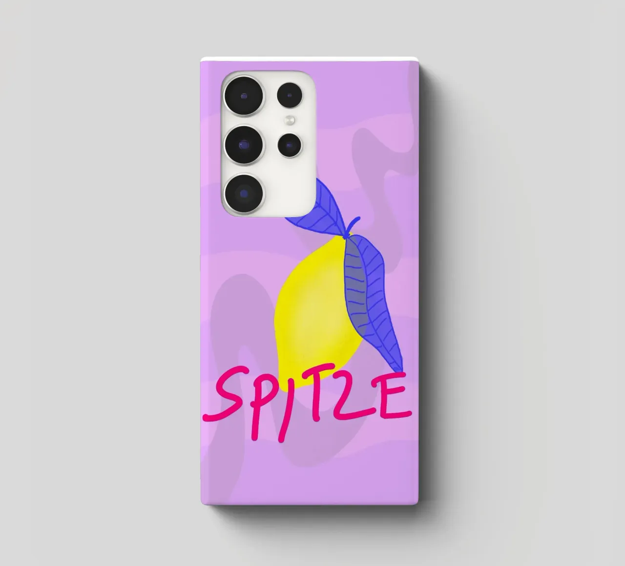 Spitzen Zitrone - pinke Schrift cover samsung da wee-design