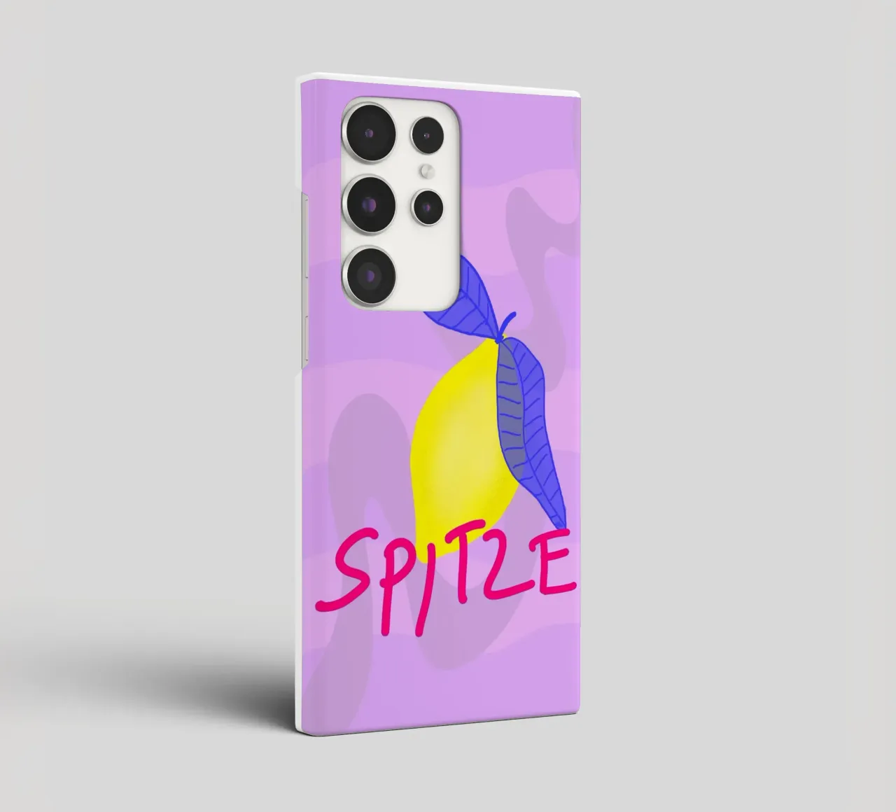 Spitzen Zitrone - pinke Schrift cover samsung da wee-design