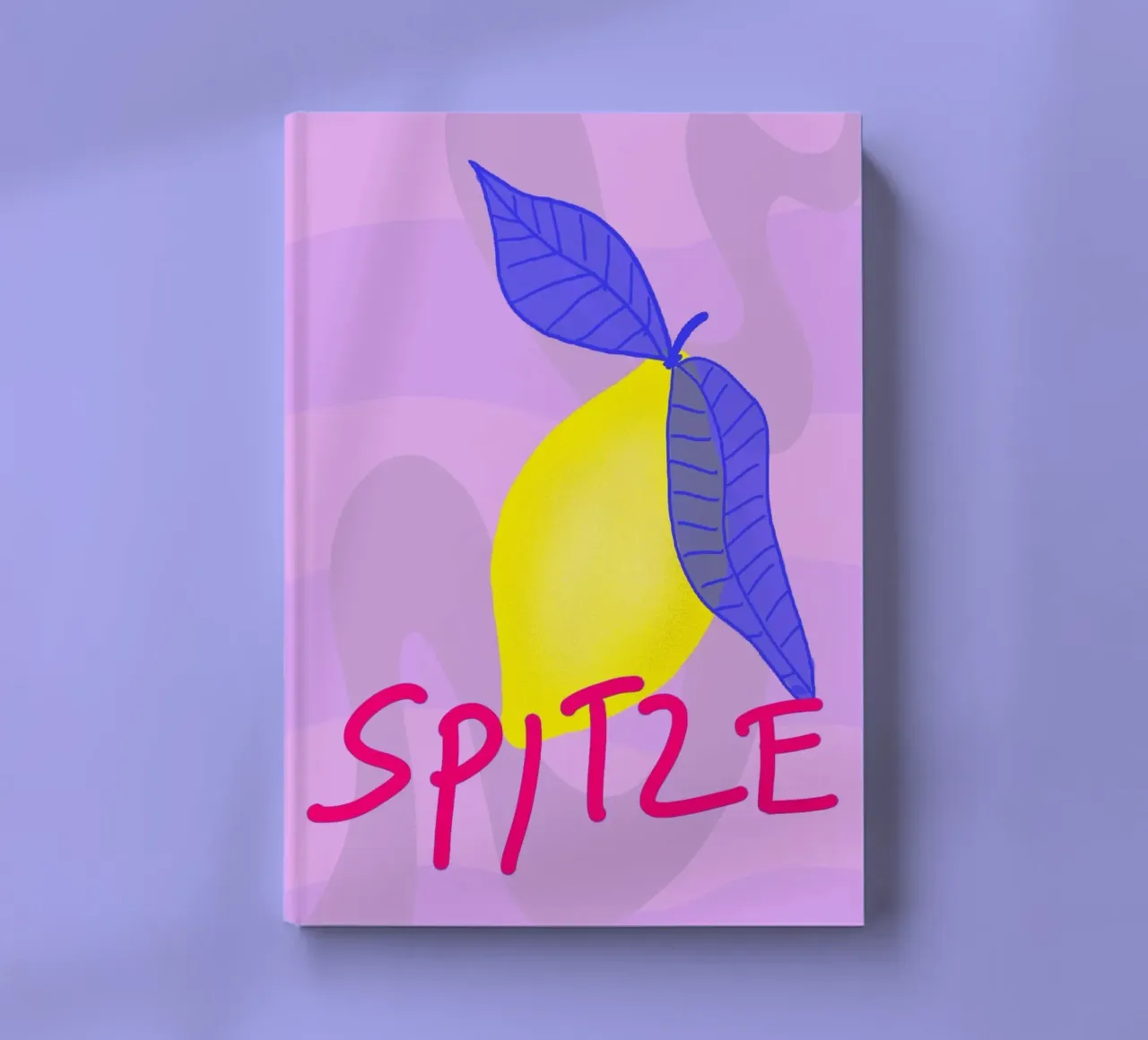 Spitzen Zitrone - pinke Schrift notebook by wee-design
