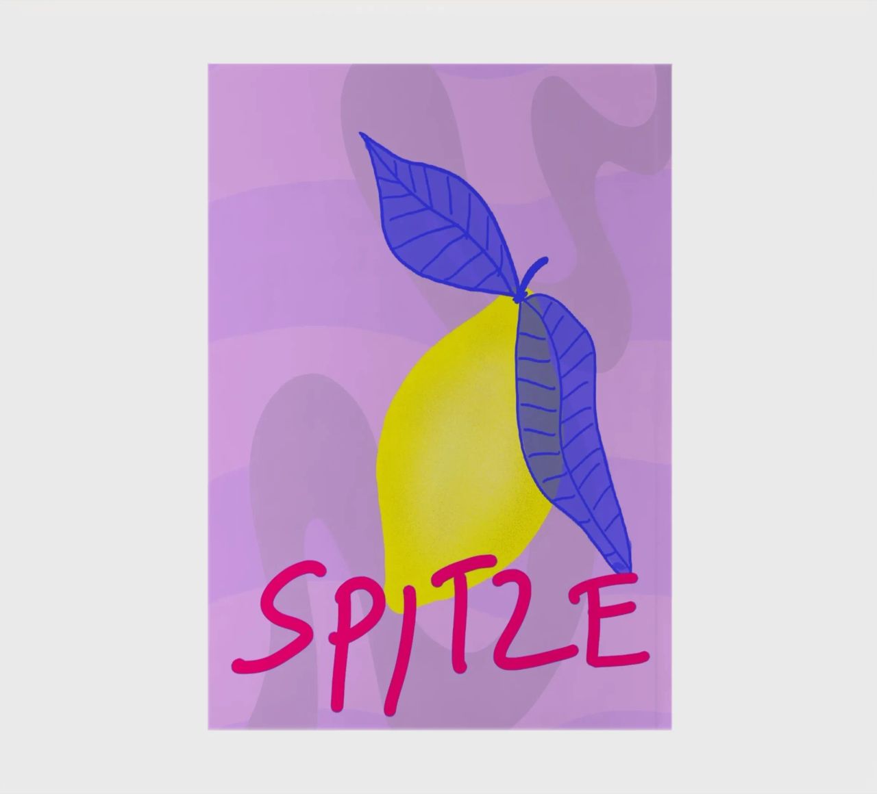 Spitzen Zitrone - pinke Schrift notebook by wee-design