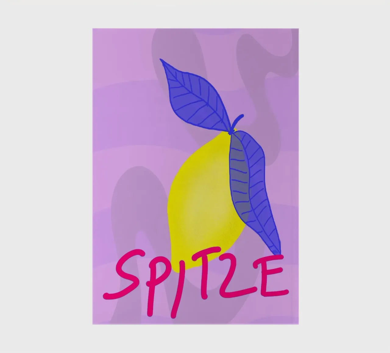 Spitzen Zitrone - pinke Schrift notebook by wee-design