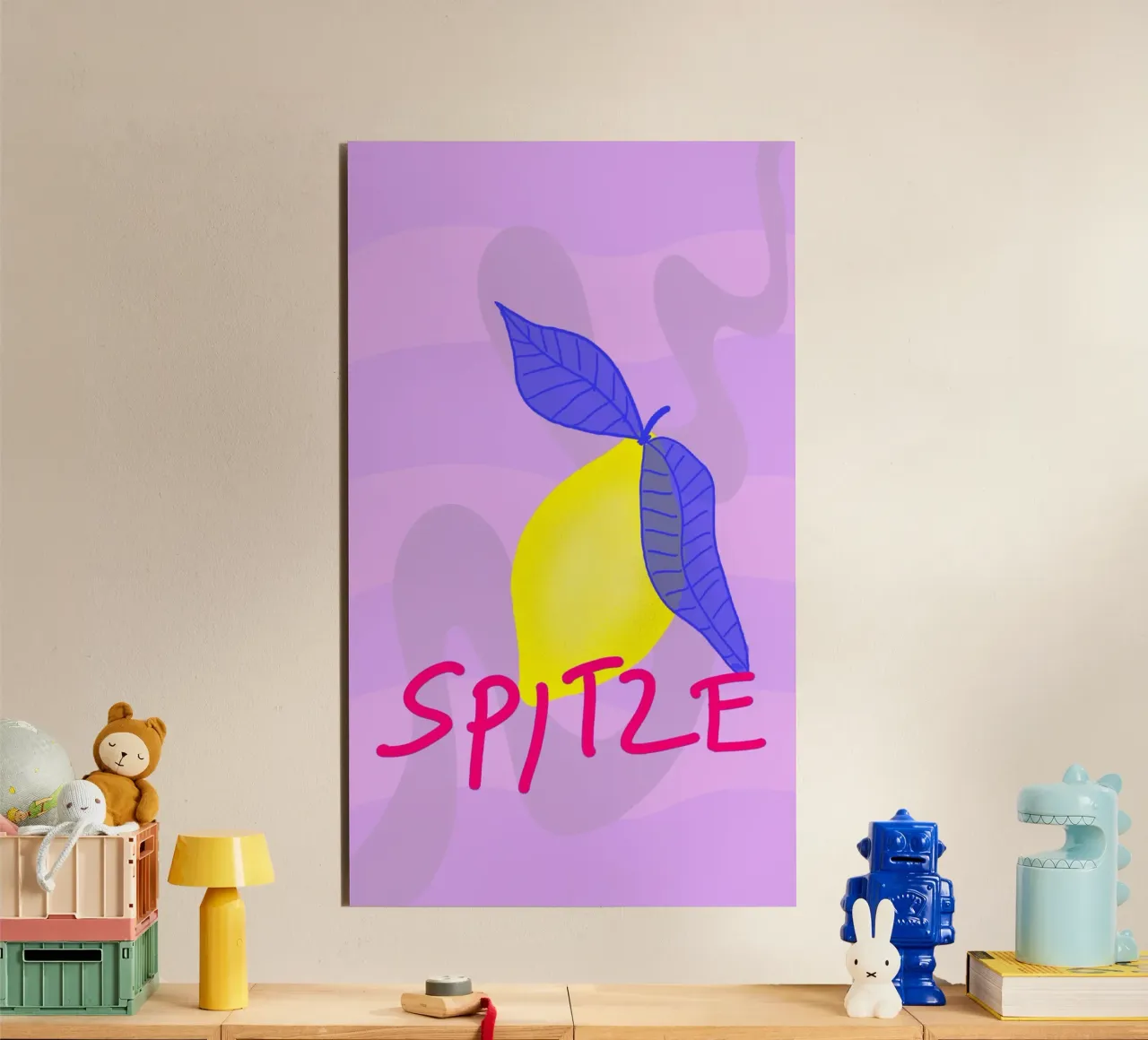Spitzen Zitrone - pinke Schrift pannello forex da wee-design