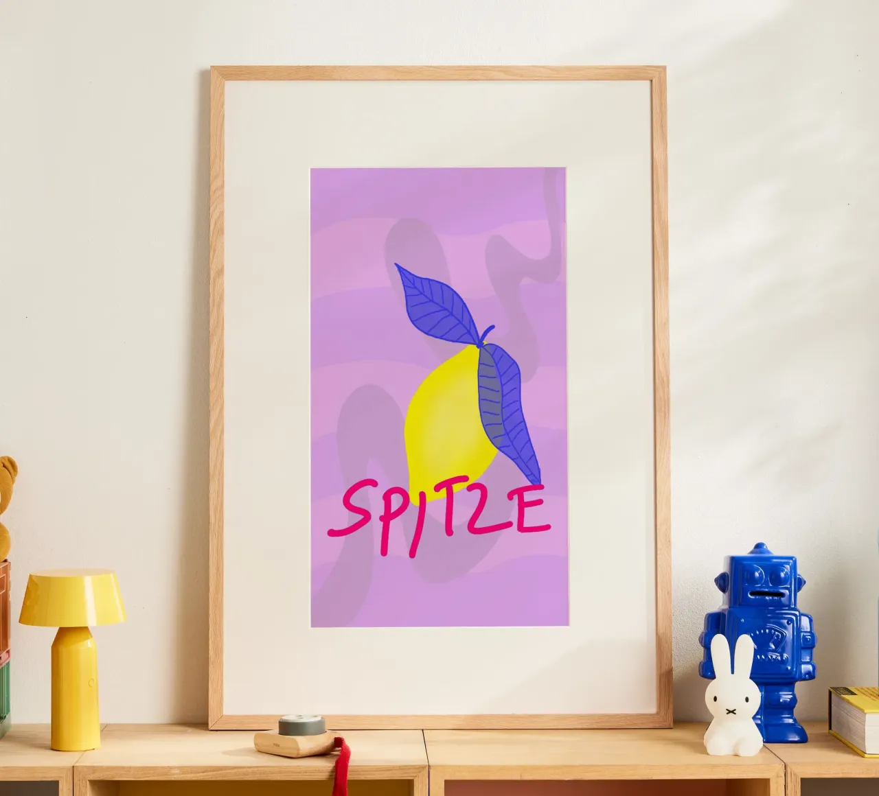 Spitzen Zitrone - pinke Schrift carta hahnemühle da wee-design