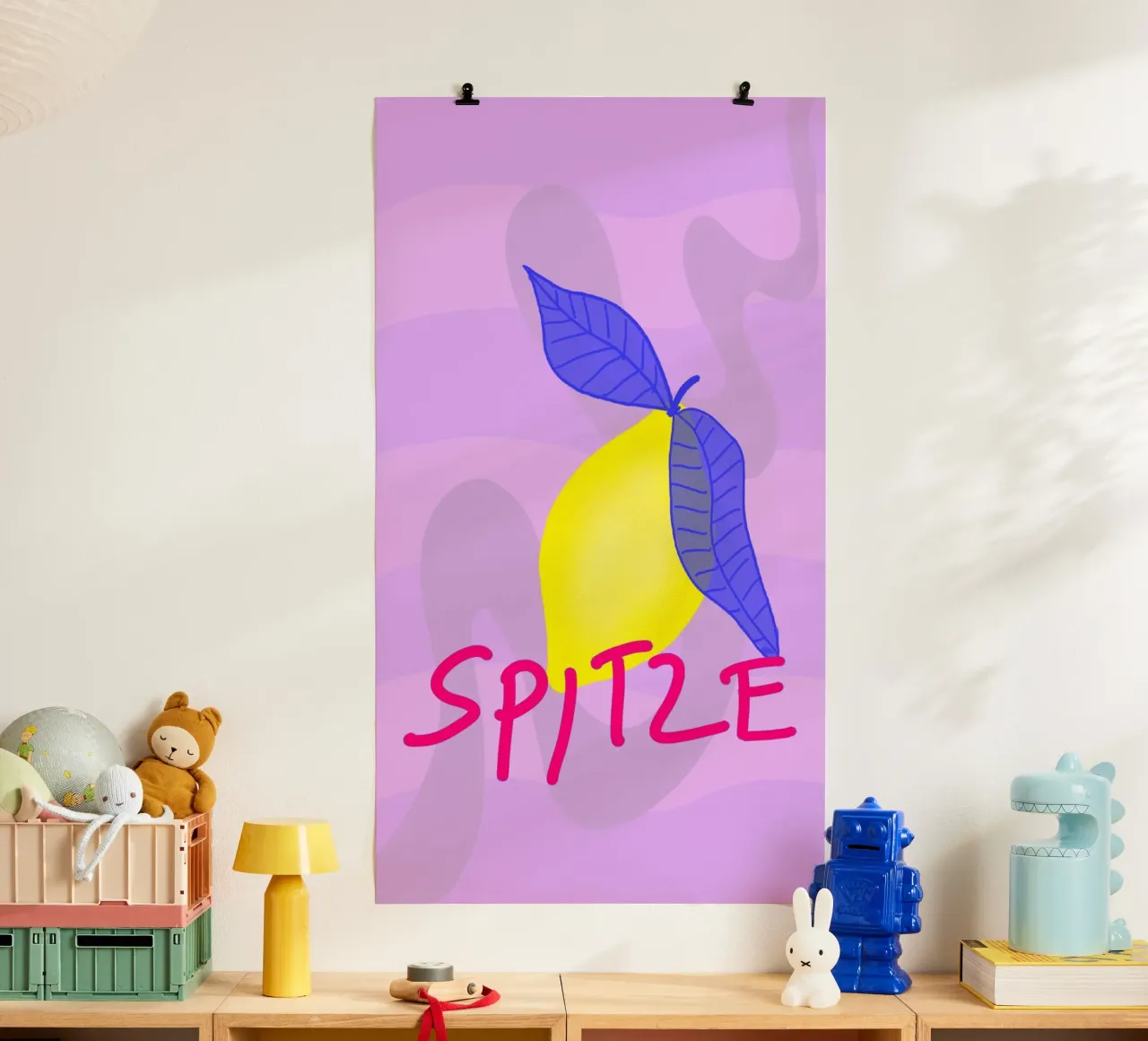 Spitzen Zitrone - pinke Schrift carta hahnemühle da wee-design