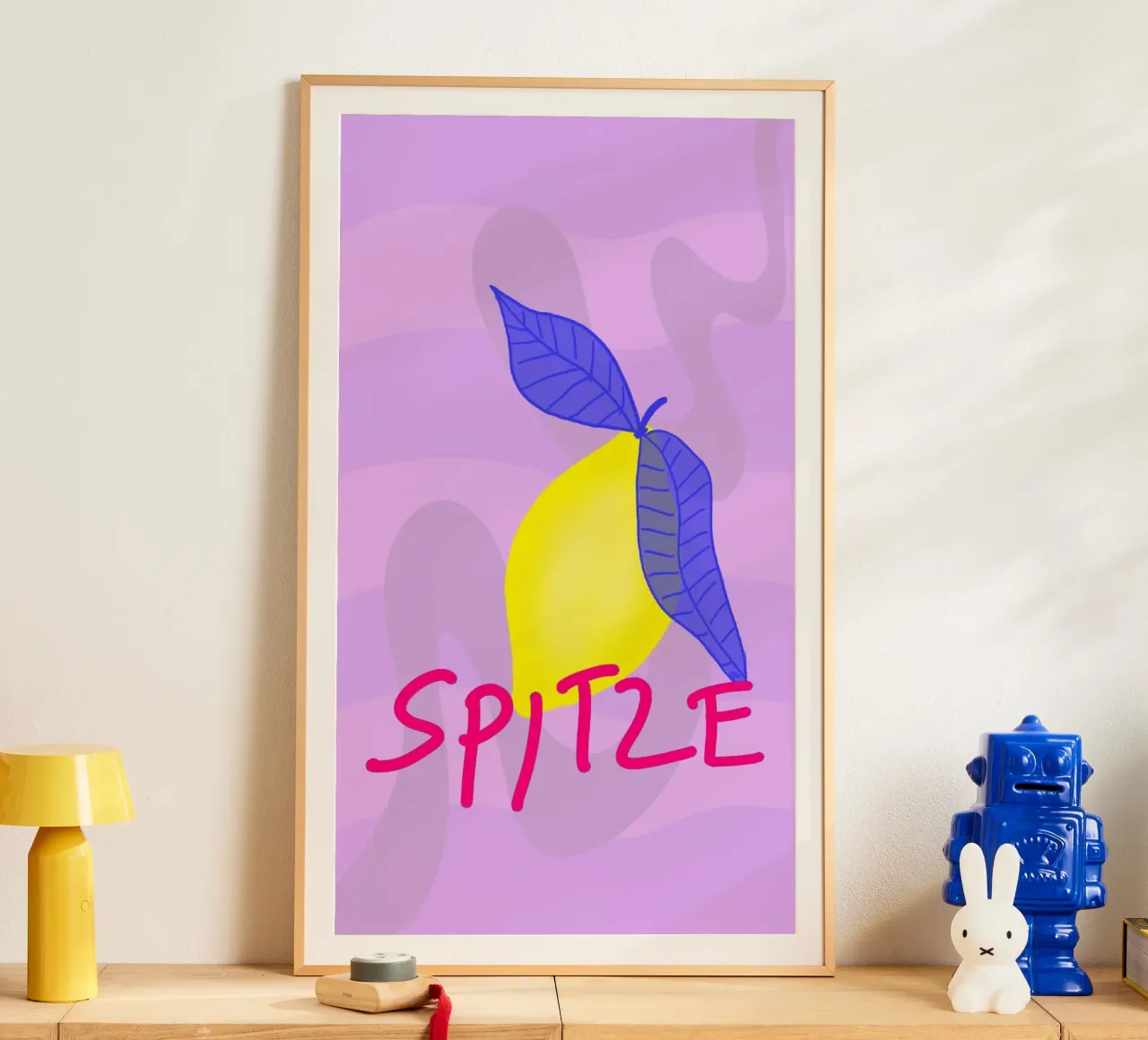 Spitzen Zitrone - pinke Schrift carta hahnemühle da wee-design