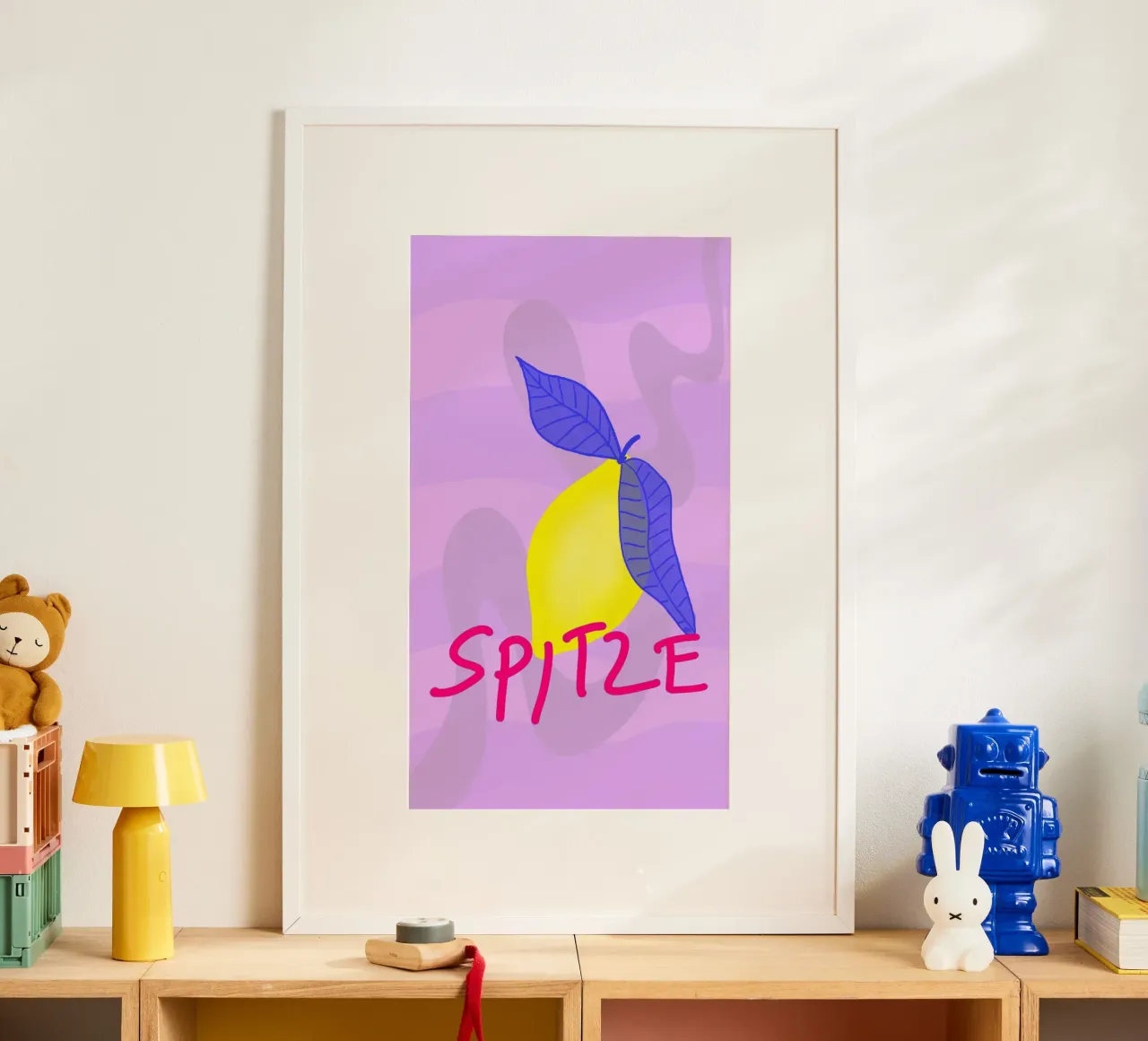 Spitzen Zitrone - pinke Schrift carta hahnemühle da wee-design