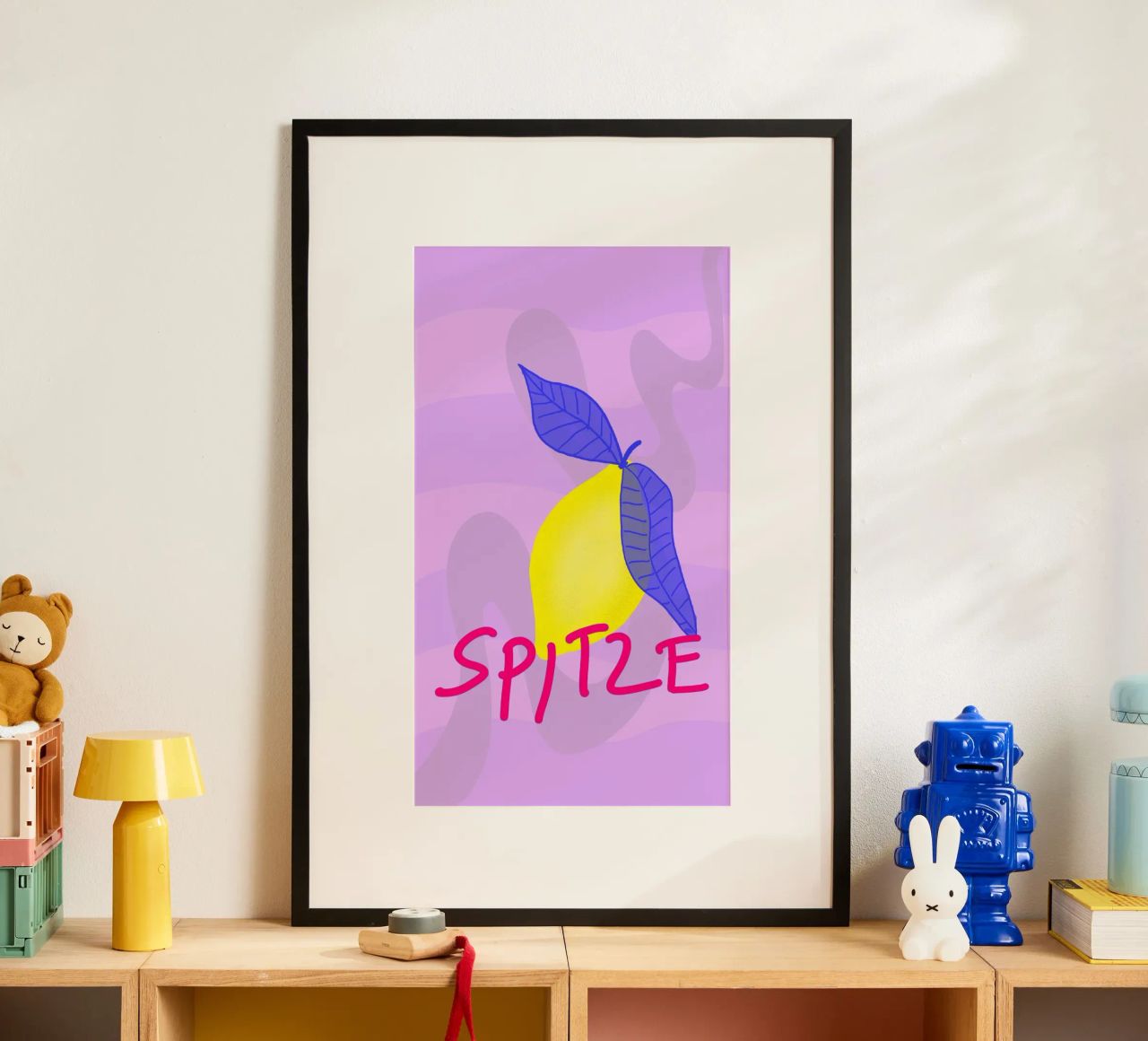 Spitzen Zitrone - pinke Schrift carta hahnemühle da wee-design