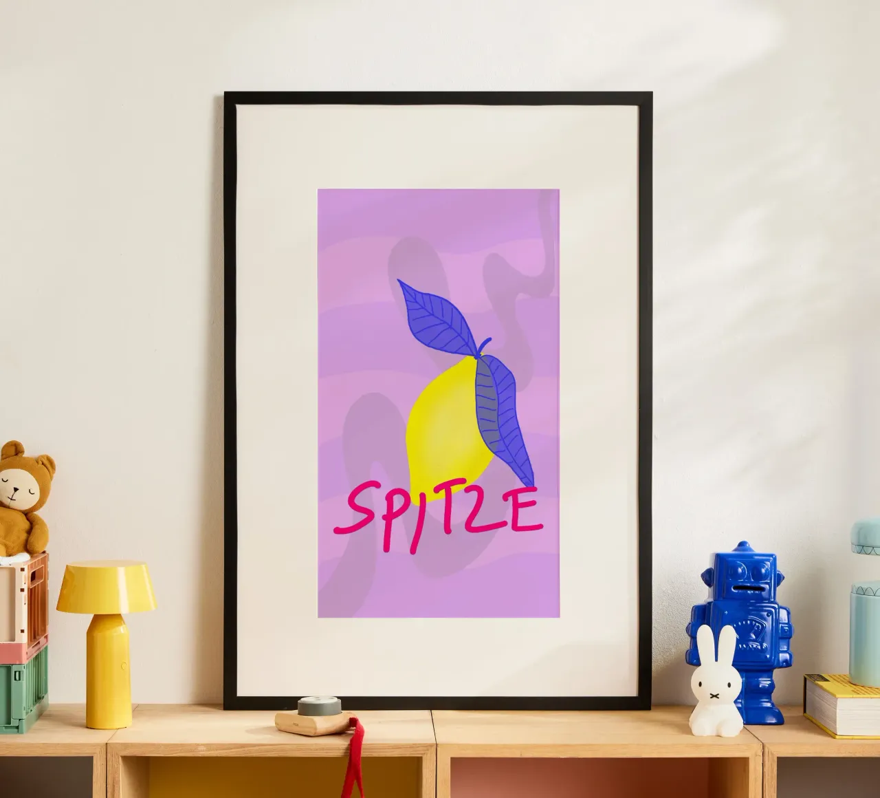 Spitzen Zitrone - pinke Schrift carta hahnemühle da wee-design