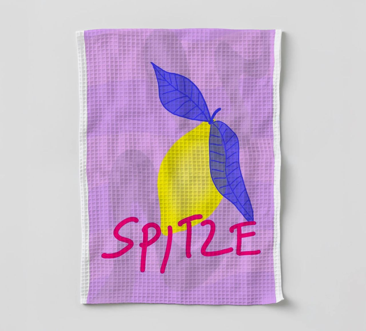 Spitzen Zitrone - pinke Schrift canovaccio da cucina da wee-design