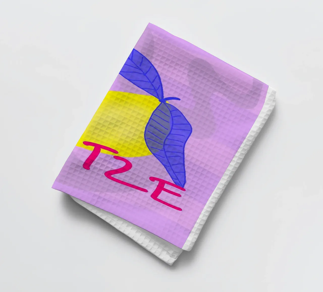 Spitzen Zitrone - pinke Schrift canovaccio da cucina da wee-design