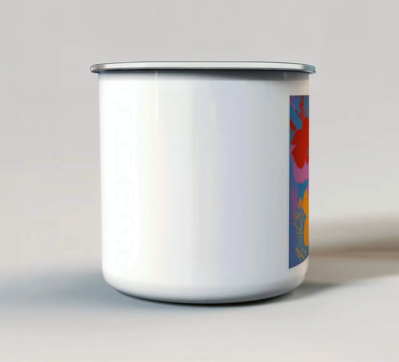 Fiori di Andy Warhol Stampa floreale colorata Pop Art tazza in smalto da NorwesClub