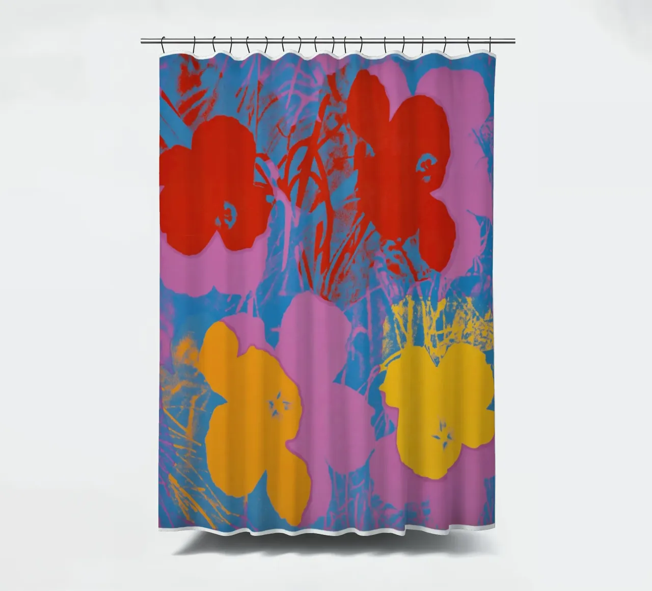 Fiori di Andy Warhol Stampa floreale colorata Pop Art tenda da doccia da NorwesClub