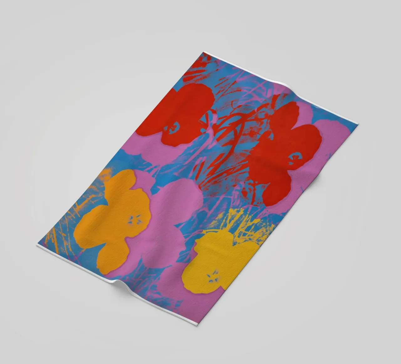 Fiori di Andy Warhol Stampa floreale colorata Pop Art telo mare da NorwesClub