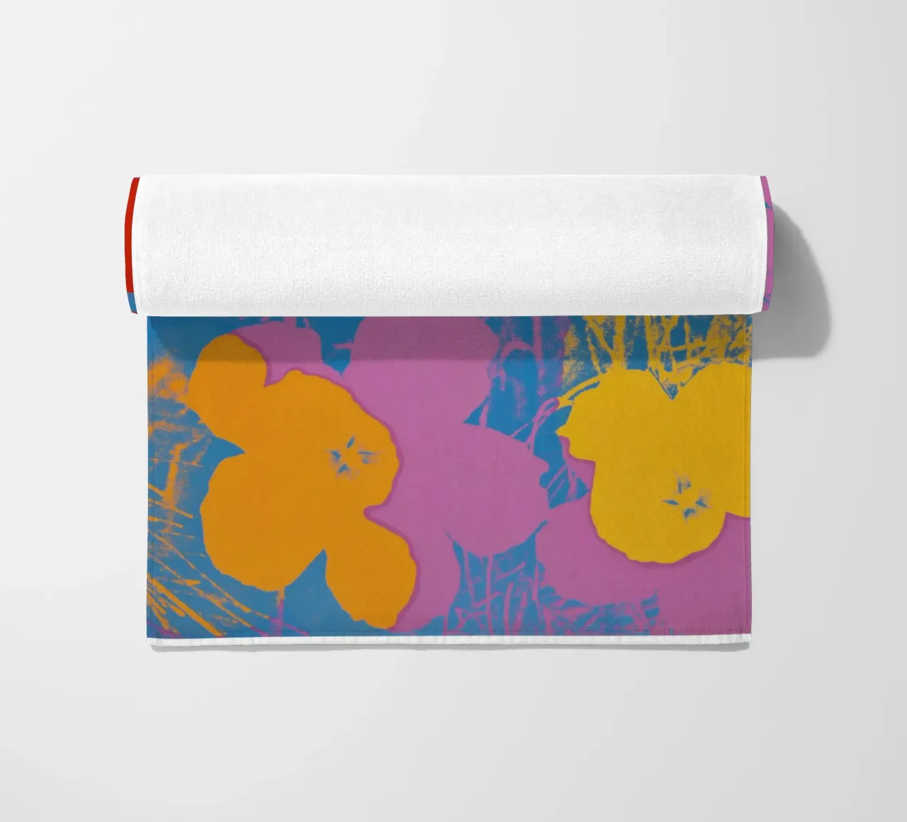 Fiori di Andy Warhol Stampa floreale colorata Pop Art telo mare da NorwesClub