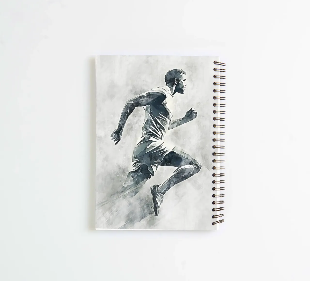Running art spiral notebook by Mateo