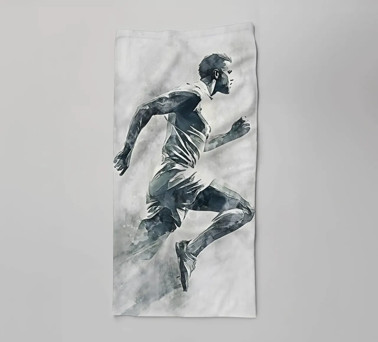 Running art towel by Mateo