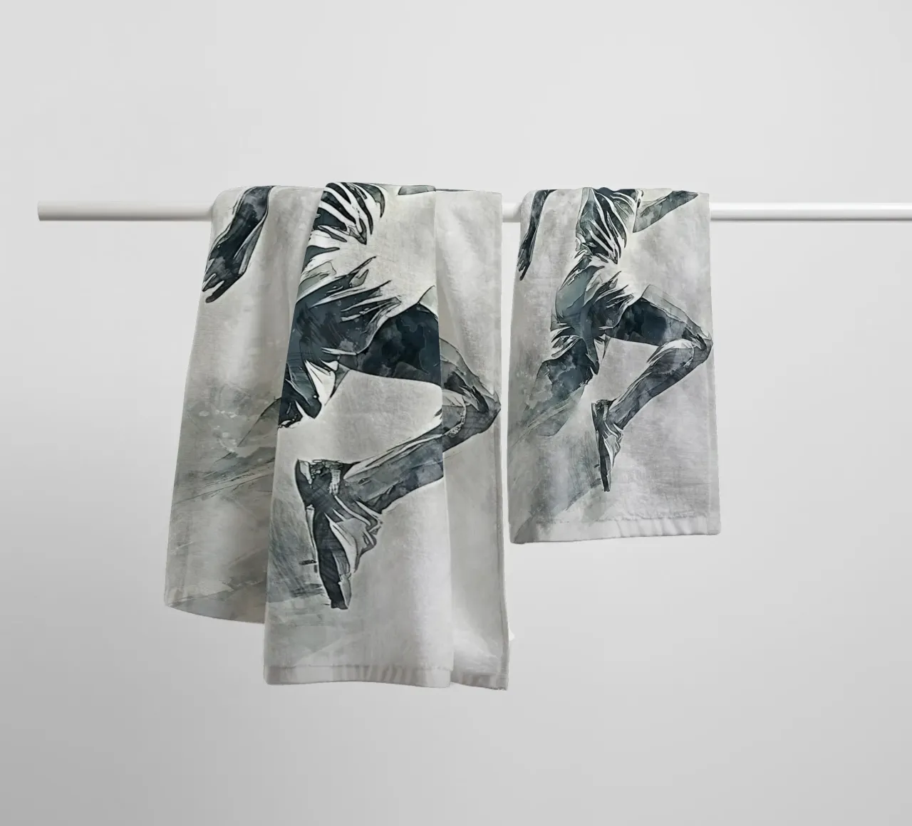 Running art towel by Mateo
