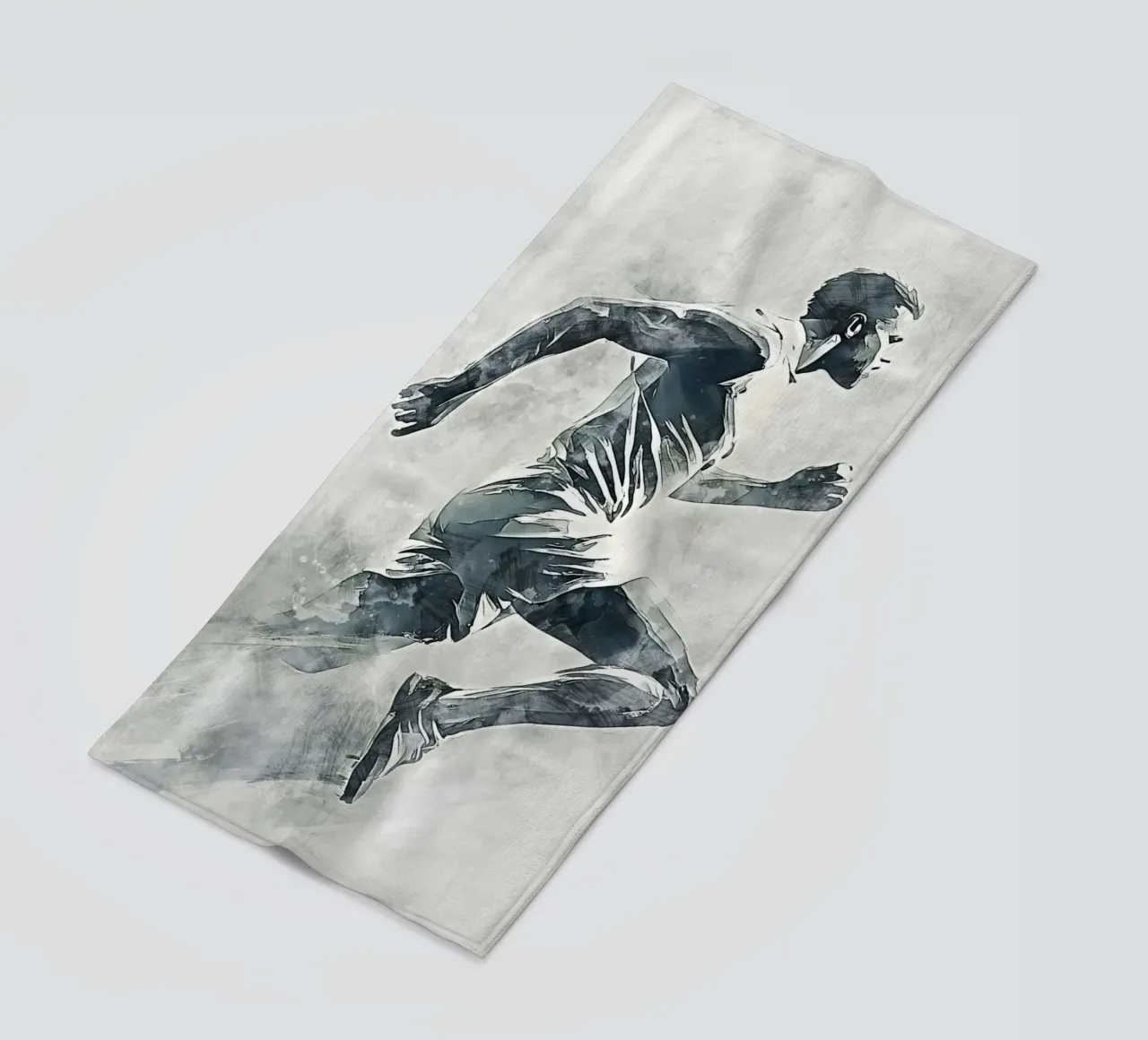 Running art Strandtuch von Mateo