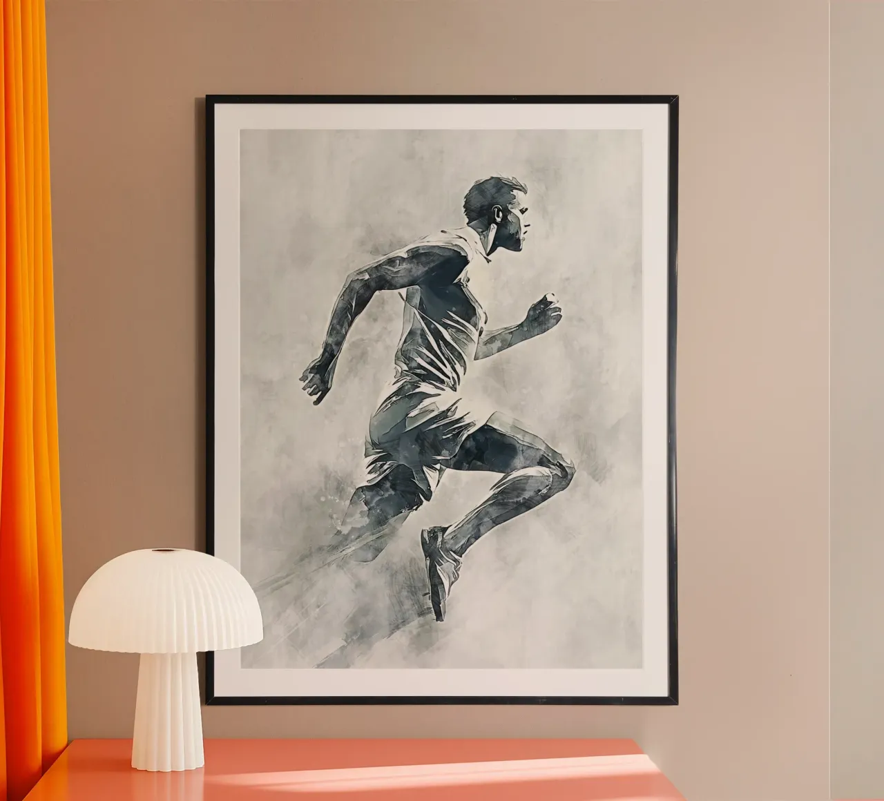 Running art poster da Mateo