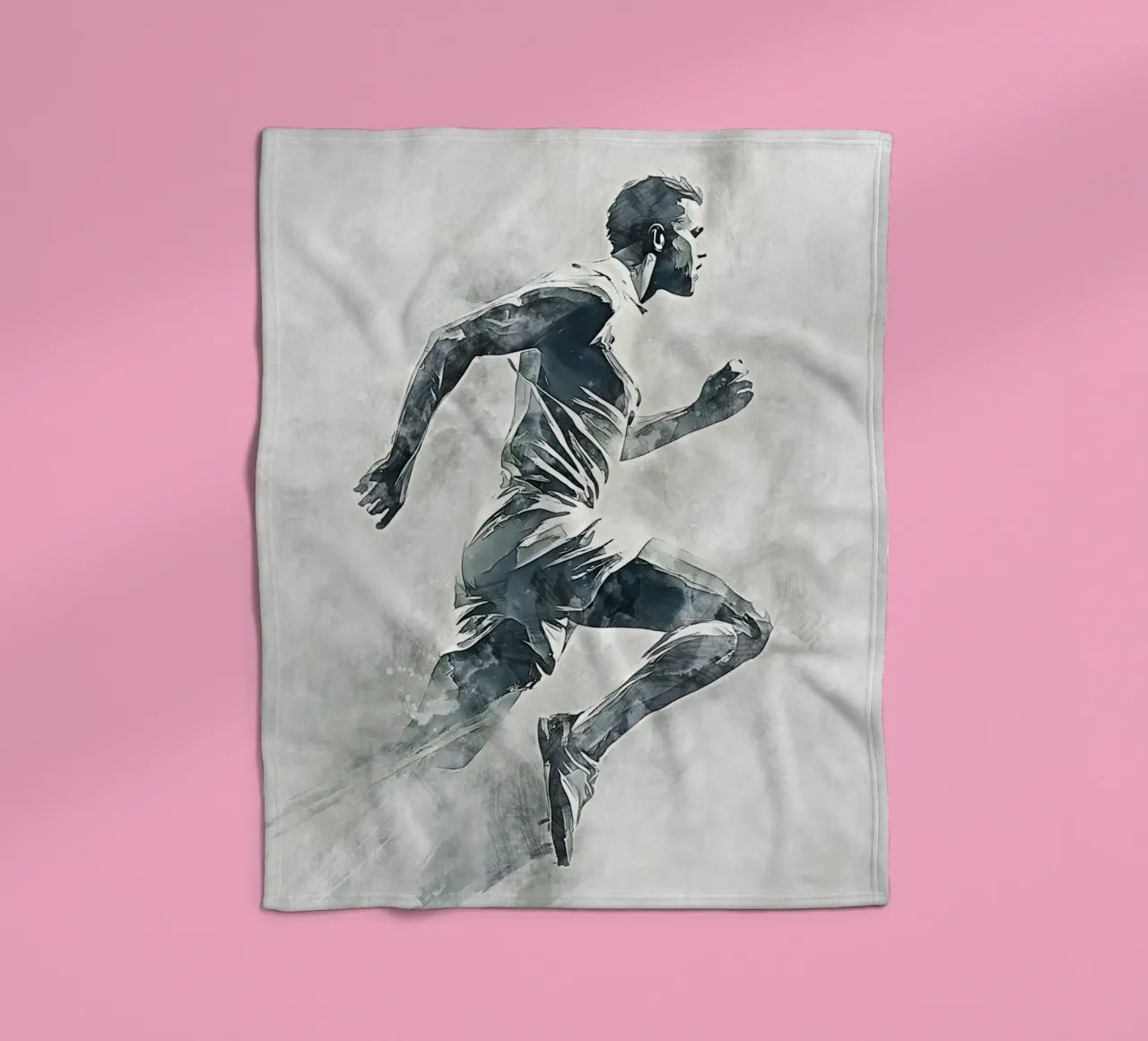 Running art Fleecedecke von Mateo