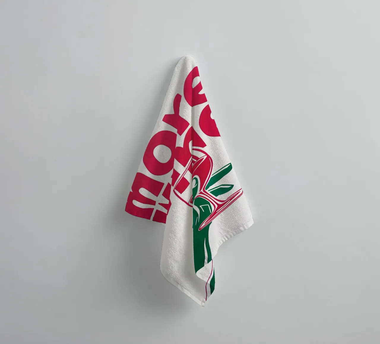 More Wine Minimalist Print | Trendy Kitchen & Bar Wall Art towel by NorwesClub