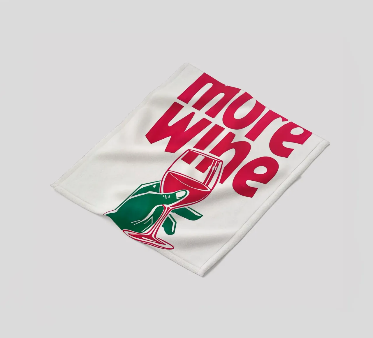 More Wine Minimalist Print | Arte murale di tendenza per cucina e bar coperta in pile da NorwesClub