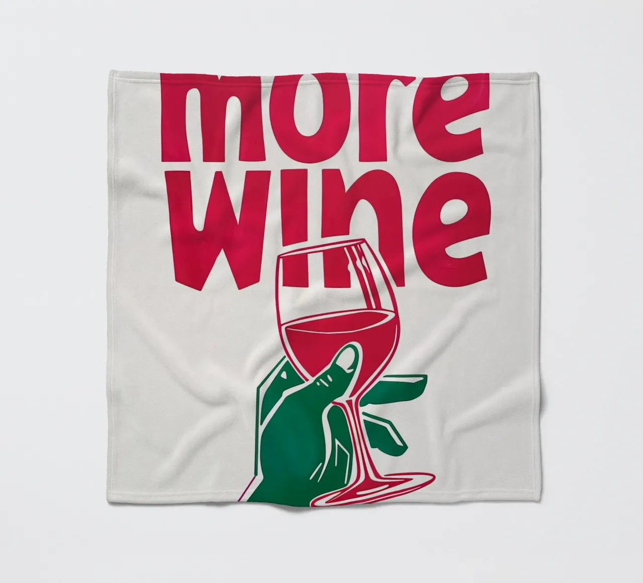 More Wine Minimalist Print | Arte murale di tendenza per cucina e bar coperta in pile da NorwesClub