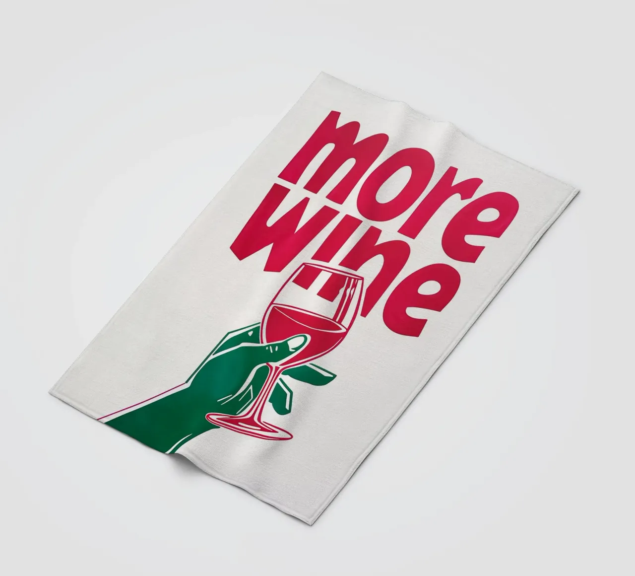 More Wine Minimalist Print | Arte murale di tendenza per cucina e bar coperta in pile da NorwesClub