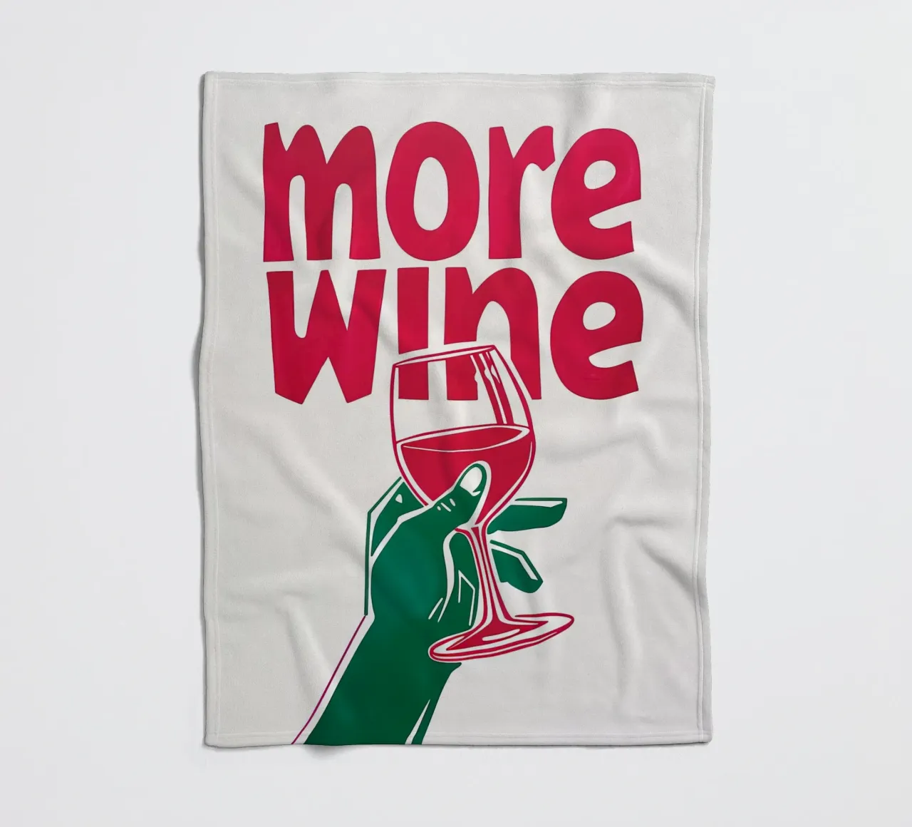 More Wine Minimalist Print | Arte murale di tendenza per cucina e bar coperta in pile da NorwesClub
