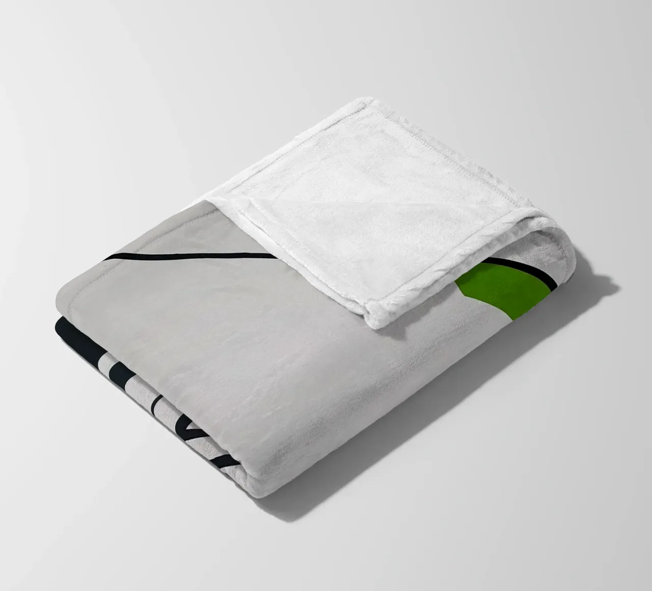 Angoli acuti e linee decise in verde e viola coperta in pile da Artbyvo