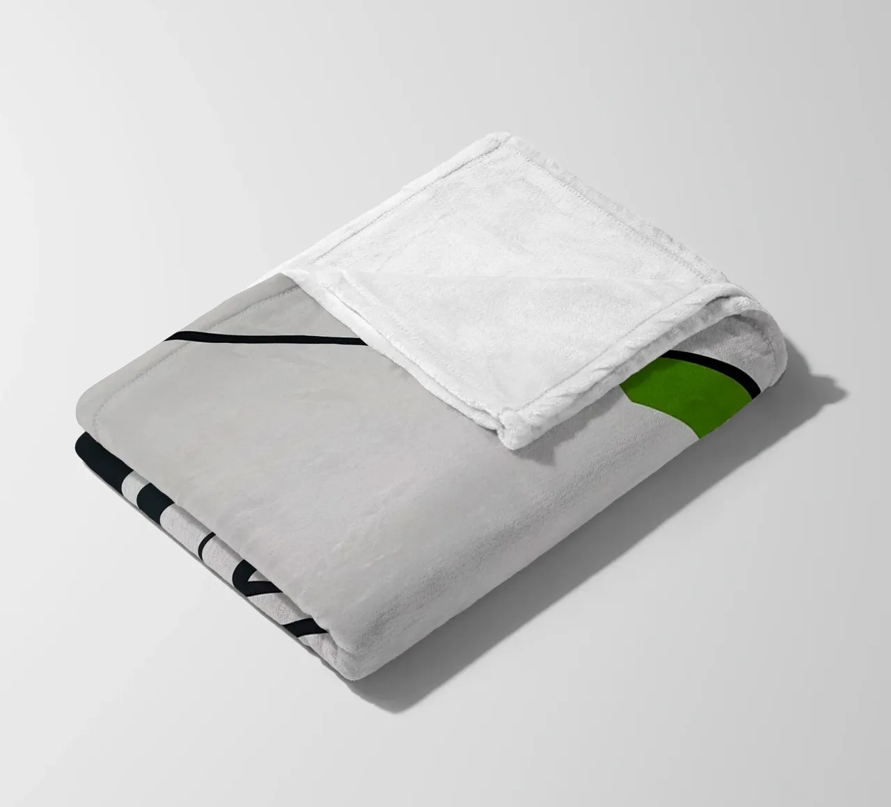 Angoli acuti e linee decise in verde e viola coperta in pile da Artbyvo