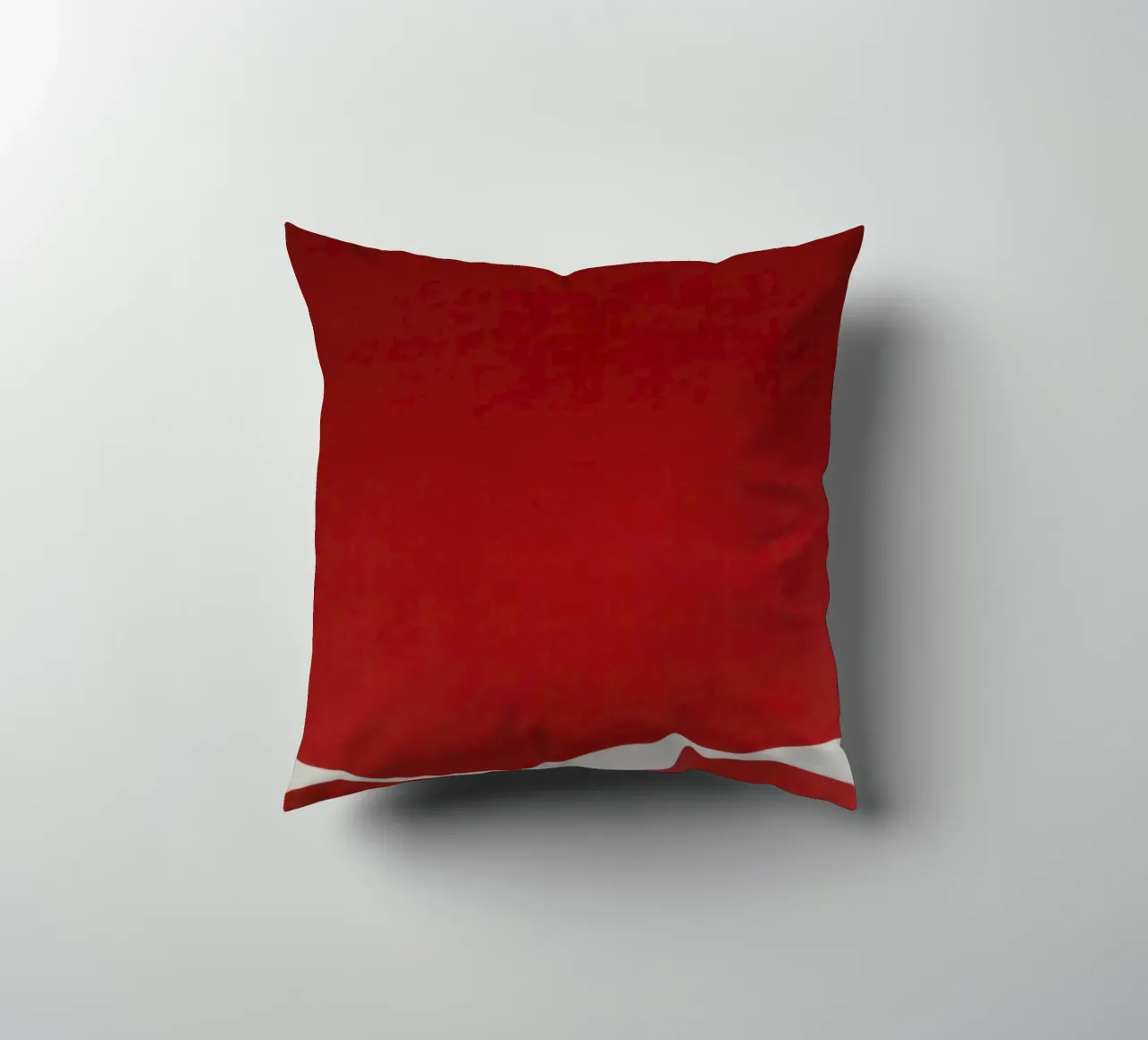 Minimalist Red with Flowing White Curve decorative cushion by Artbyvo