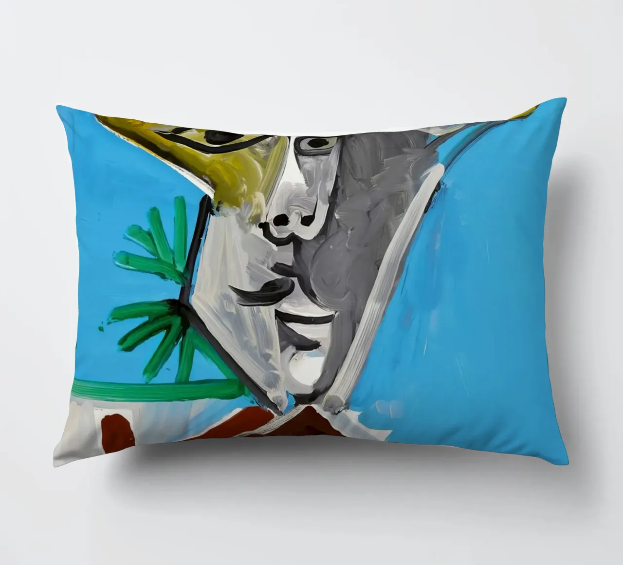Picasso Man Bust Print | Post-Cubist Expressionism decorative cushion by NorwesClub