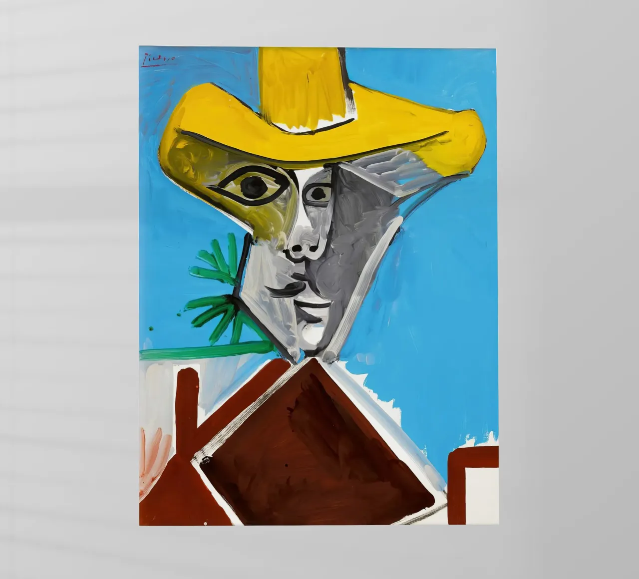 Picasso Man Bust Print | Post-Cubist Expressionism backlit film by NorwesClub