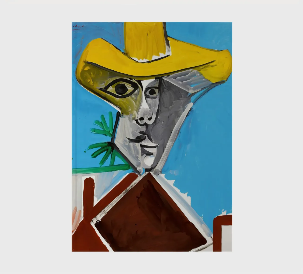 Picasso Man Bust Print | Post-Cubist Expressionism notebook by NorwesClub