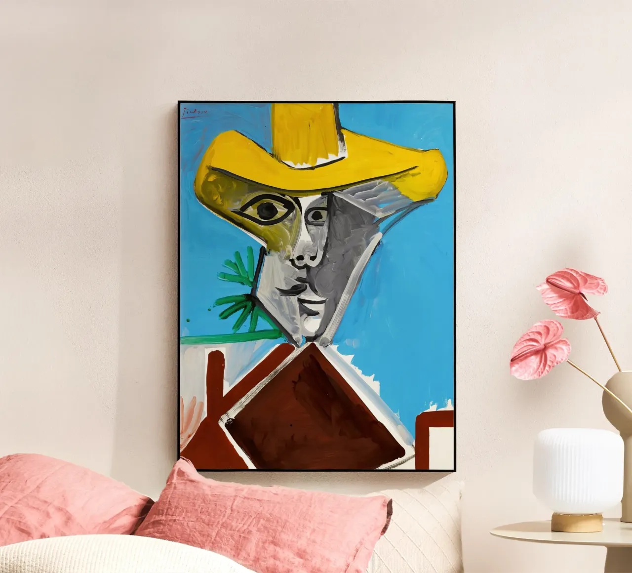 Picasso Man Bust Print | Post-Cubist Expressionism acrylic glass by NorwesClub