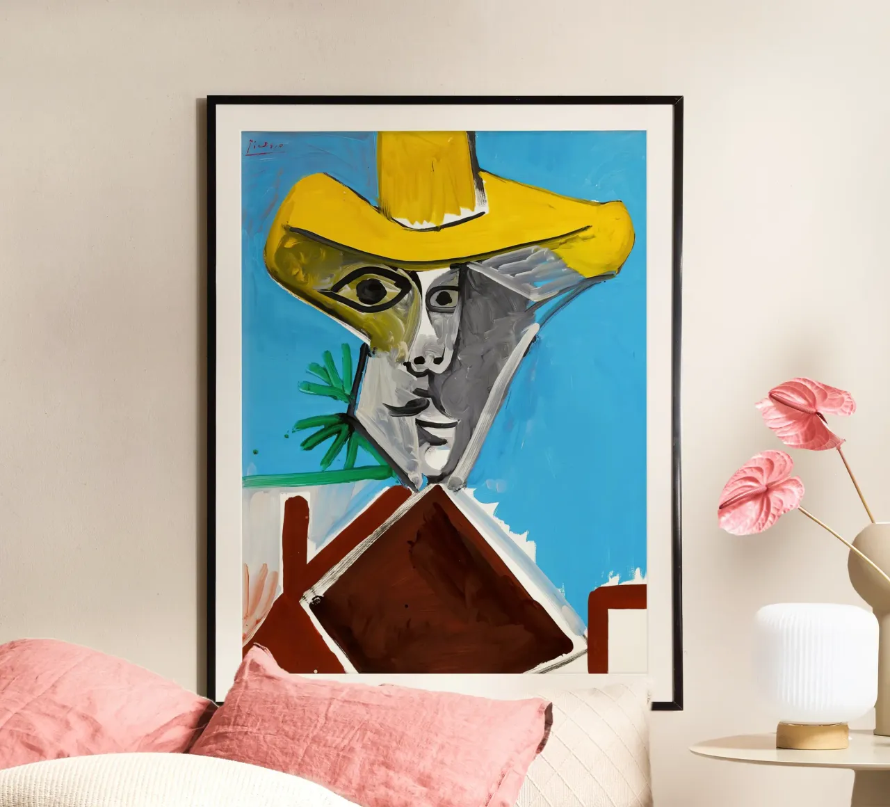 Picasso Man Bust Print | Post-Cubist Expressionism hahnemühle by NorwesClub