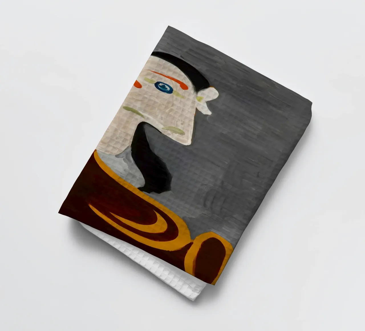 Picasso Woman Bust Print | Cubist Modern Portrait tea towel by NorwesClub