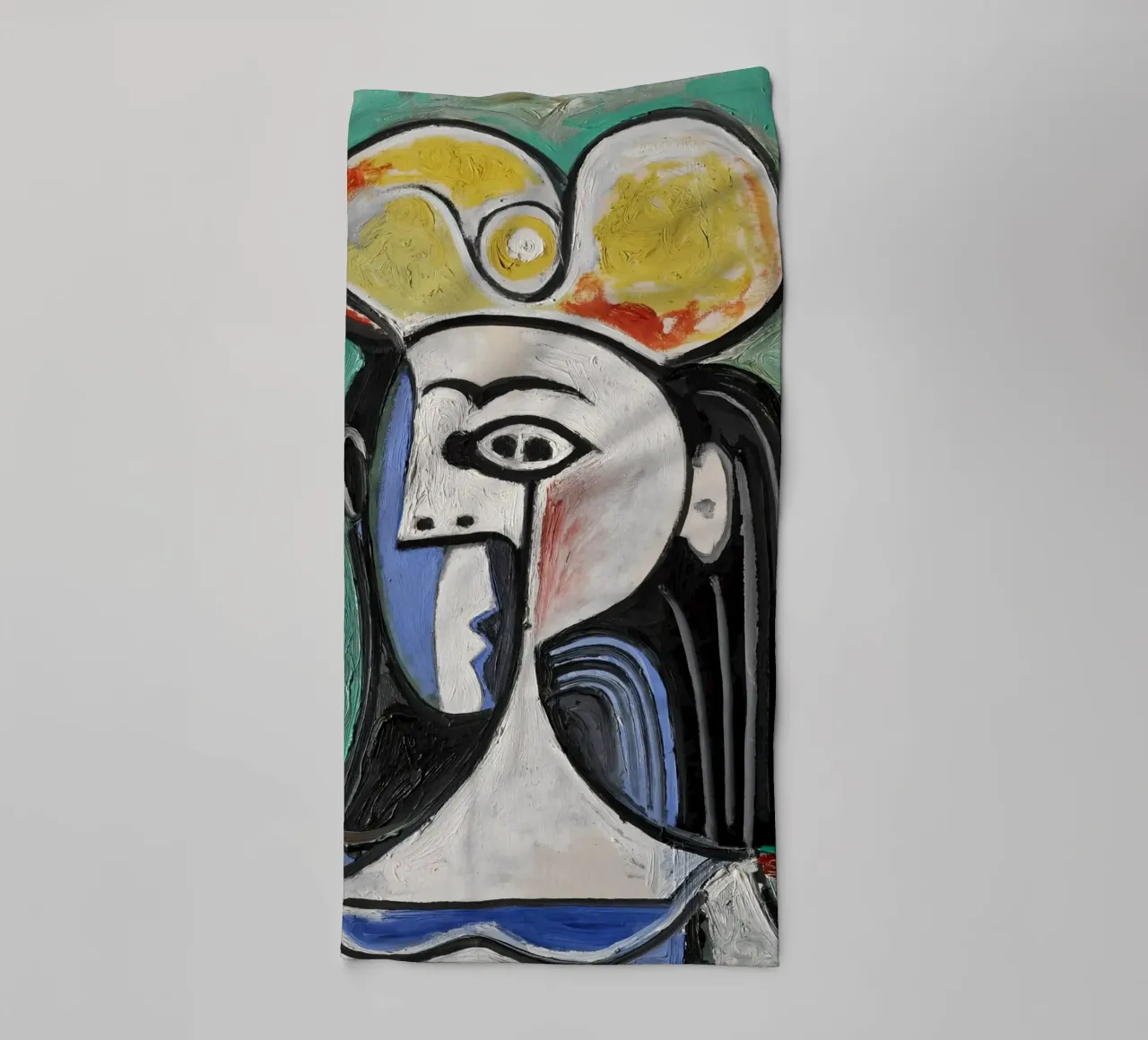 Buste de femme Picasso | Portrait moderne cubiste serviette de bain de NorwesClub