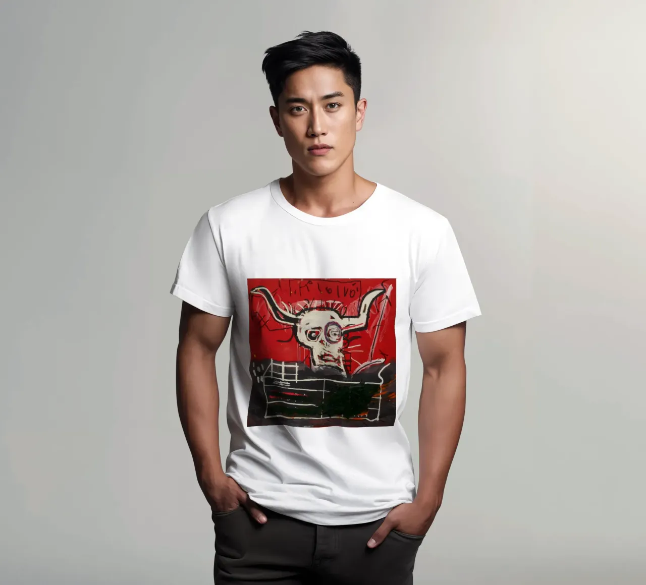 Basquiat Cabra Print | Neo-Expressionist Iconic Art camiseta de NorwesClub