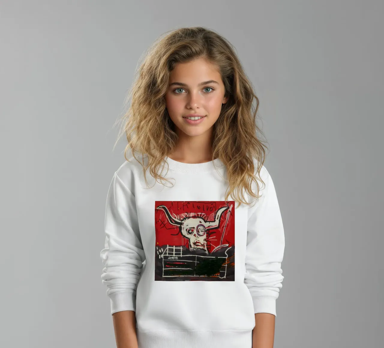 Basquiat Cabra Print | Neo-Expressionist Iconic Art sudadera para niño de NorwesClub