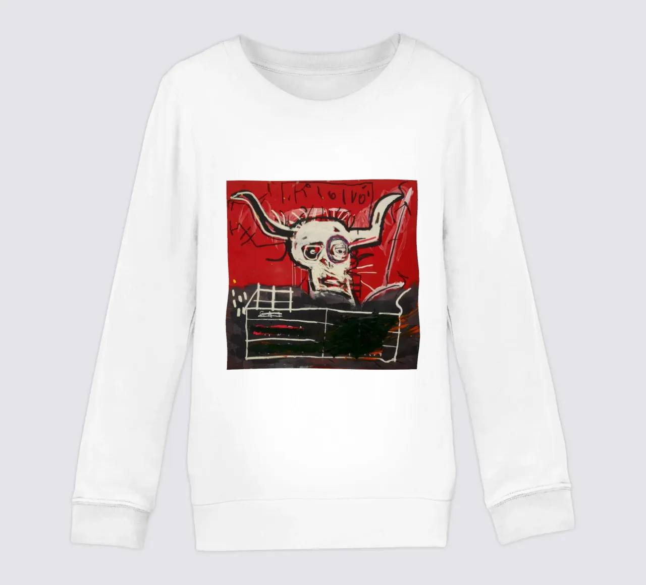 Basquiat Cabra Print | Neo-Expressionist Iconic Art sudadera para niño de NorwesClub