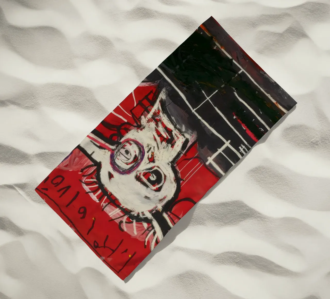 Basquiat Cabra Print | Neo-Expressionist Iconic Art toalla de playa de NorwesClub