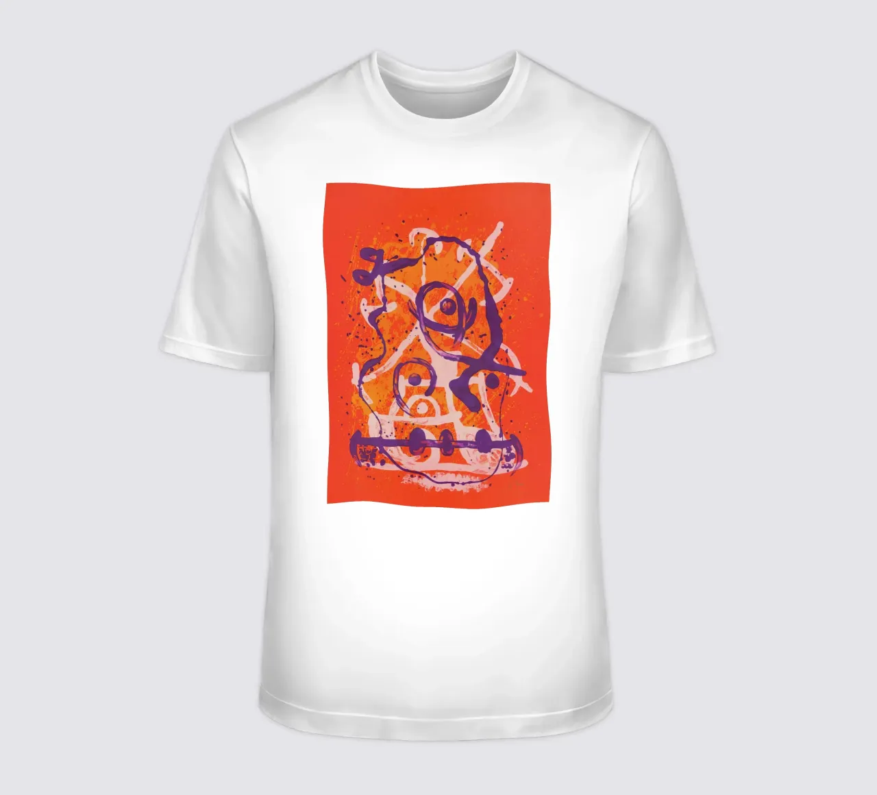Miró Red Violet Ride | Abstrakte Kunst des Expressionismus T-Shirt von NorwesClub
