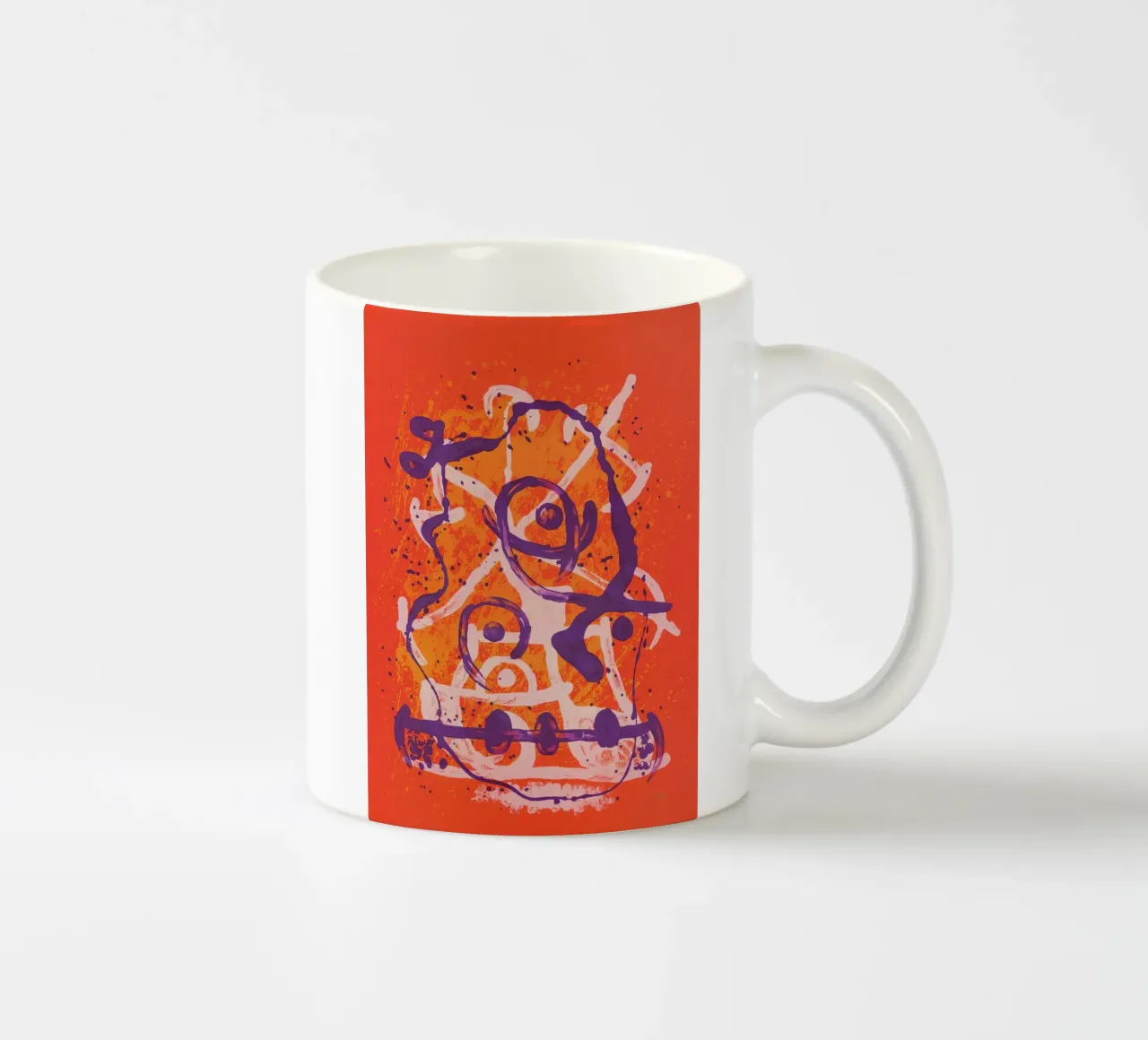 Miró Red Violet Ride | Abstrakte Kunst des Expressionismus Keramik Tasse von NorwesClub