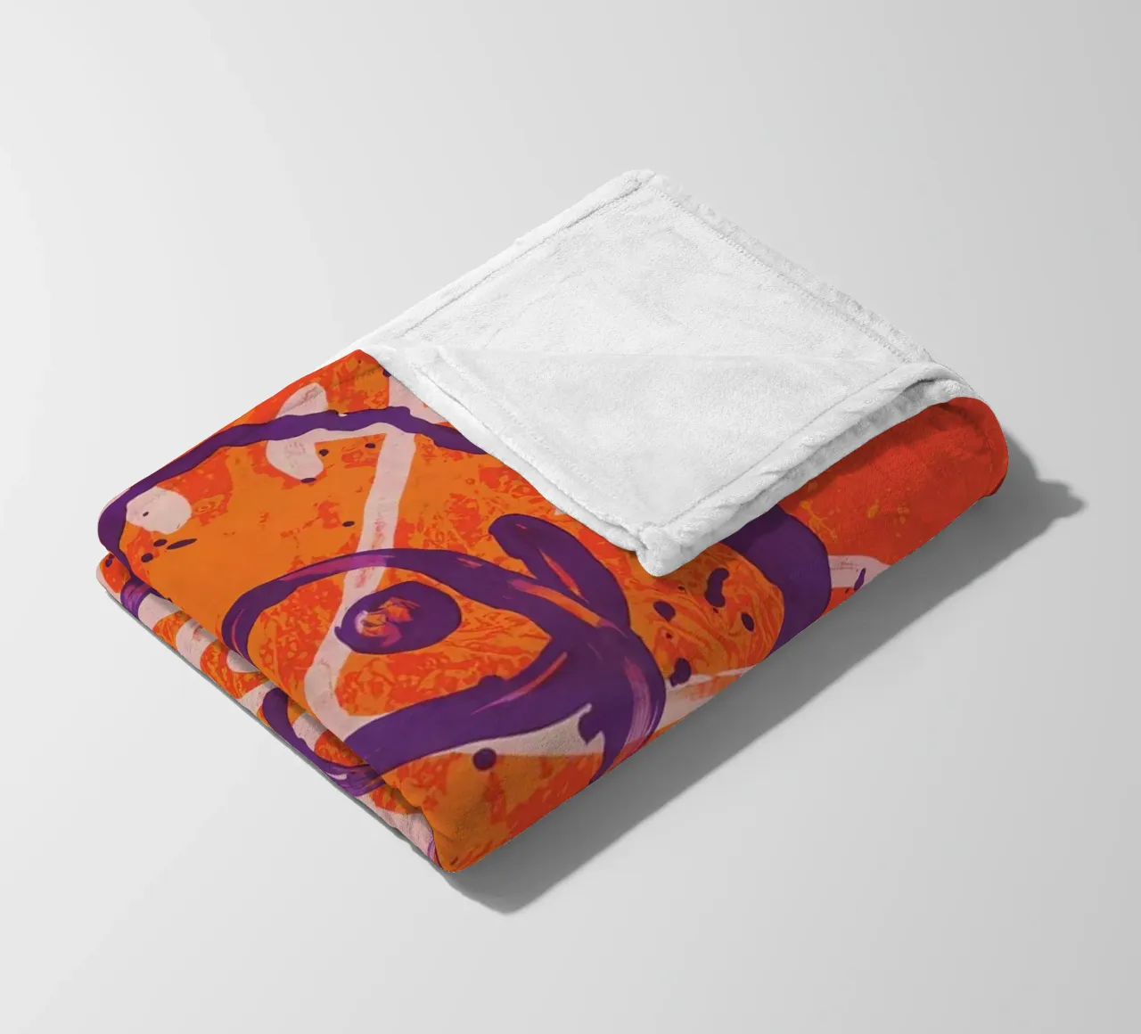 Miró Red Violet Ride | Abstract Expressionist Art fleece blanket by NorwesClub