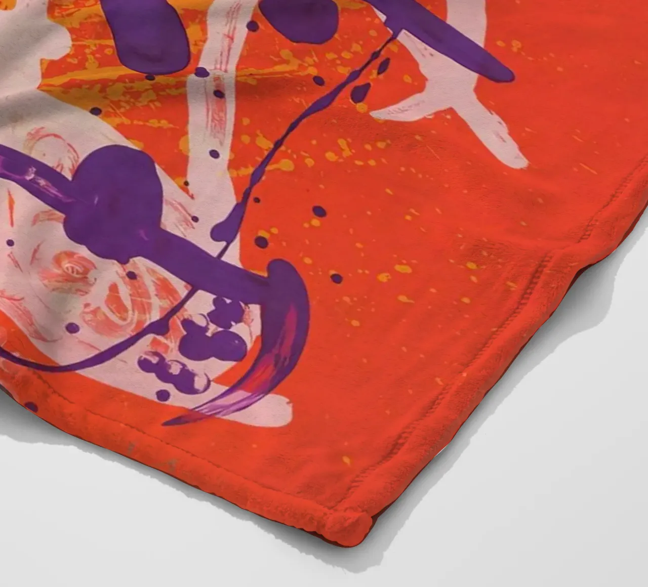 Miró Red Violet Ride | Abstract Expressionist Art fleece blanket by NorwesClub