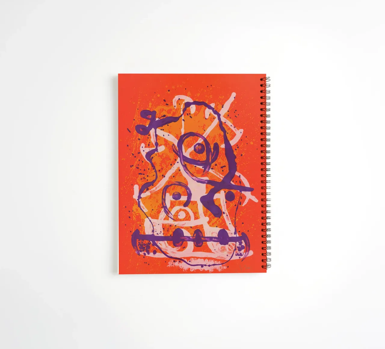 Miró Red Violet Ride | Abstract Expressionist Art spiral notebook by NorwesClub